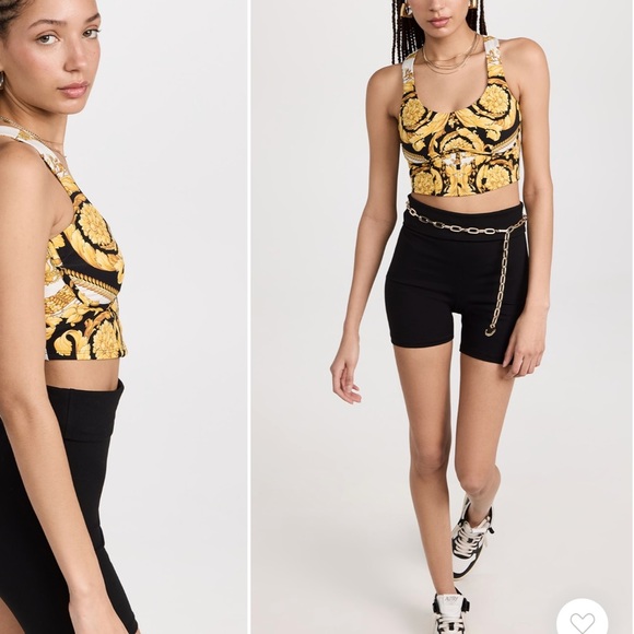 Versace Baroque Printed Cropped Tank Top - Picture 12 of 12